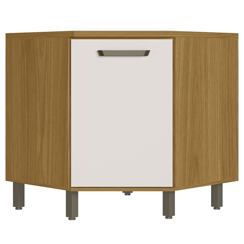 Balcao Canto Obliquo Tampo 80 Cm Cria J00159 Freijo Off White Pln Freijo Off White - 1