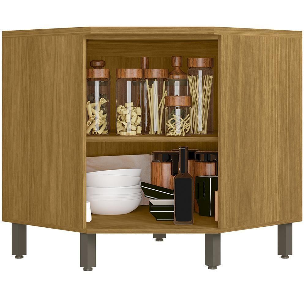 Balcao Canto Obliquo Tampo 80 Cm Cria J00159 Freijo Off White Pln Freijo Off White - 6