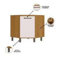 Balcao Canto Obliquo Tampo 80 Cm Cria J00159 Freijo Off White Pln Freijo Off White