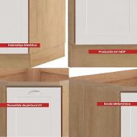 Balcao Obliquo Com Tampo 1 Porta 75 Cm Cd1015406 Branco Dtall - 3