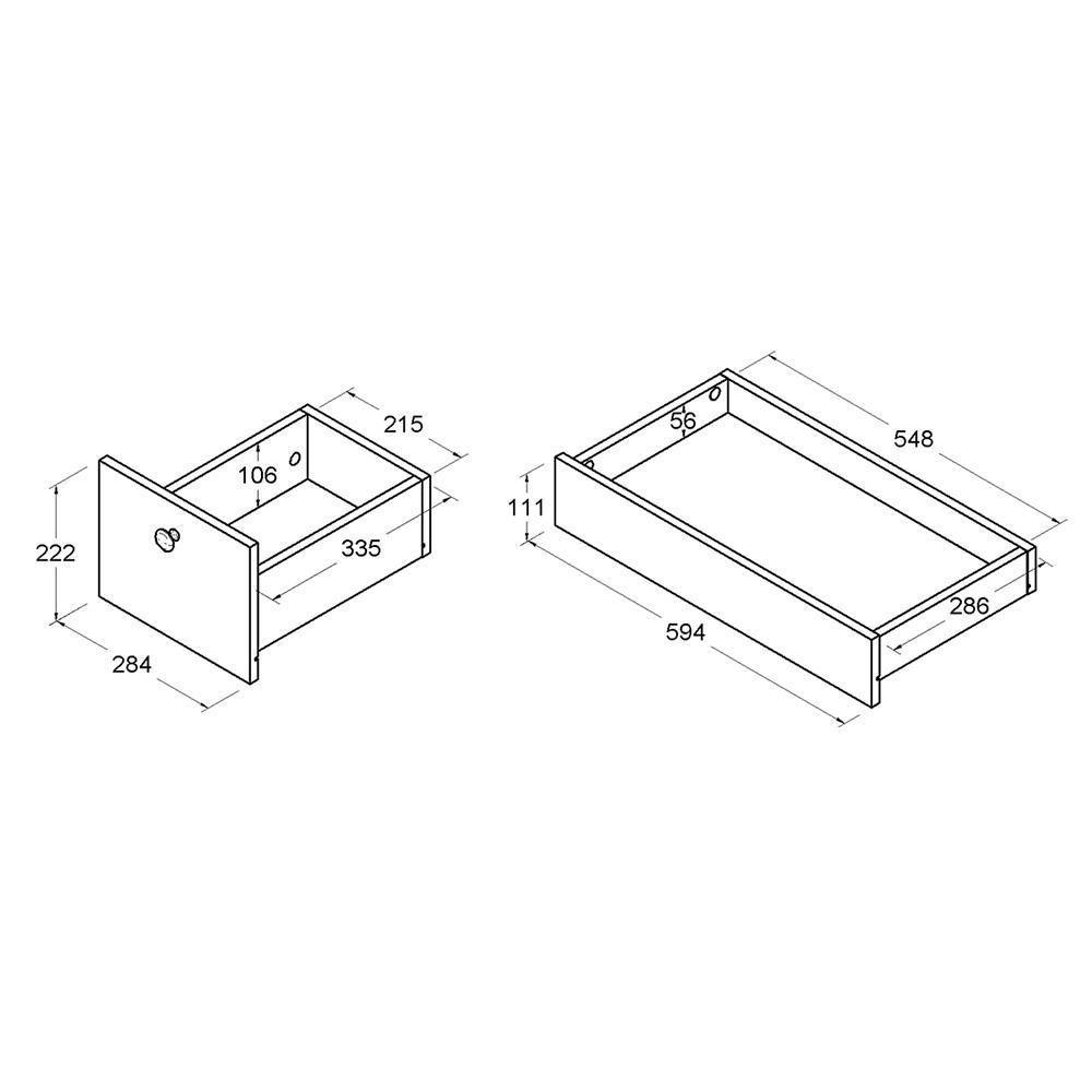 Penteadeira Escrivaninha 7 Gavetas 118 Cm Pe100 Preto Dtall - 3