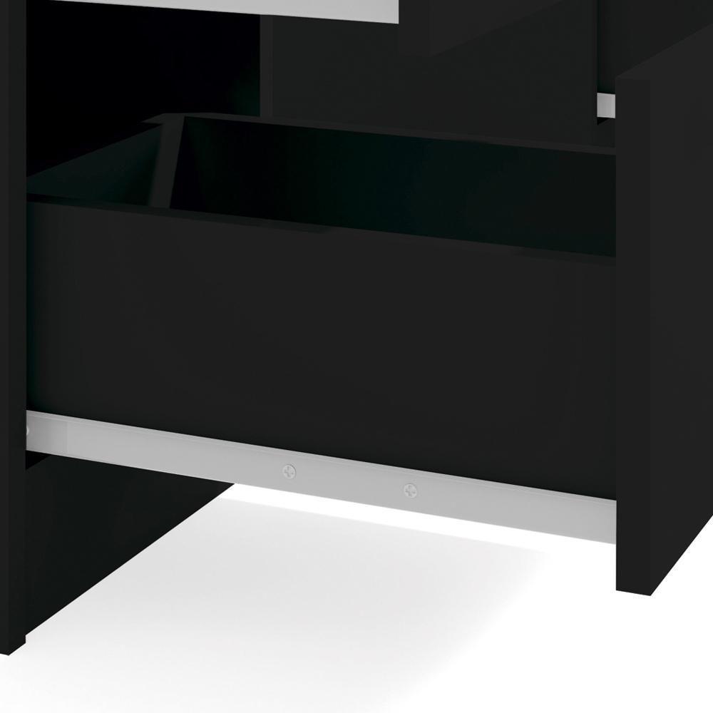 Penteadeira Escrivaninha 7 Gavetas 118 Cm Pe100 Preto Dtall - 8