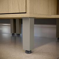 Balcao Canto Reto 98 Cm Mdp Glor Bgl03 Castanho Off White Mxm