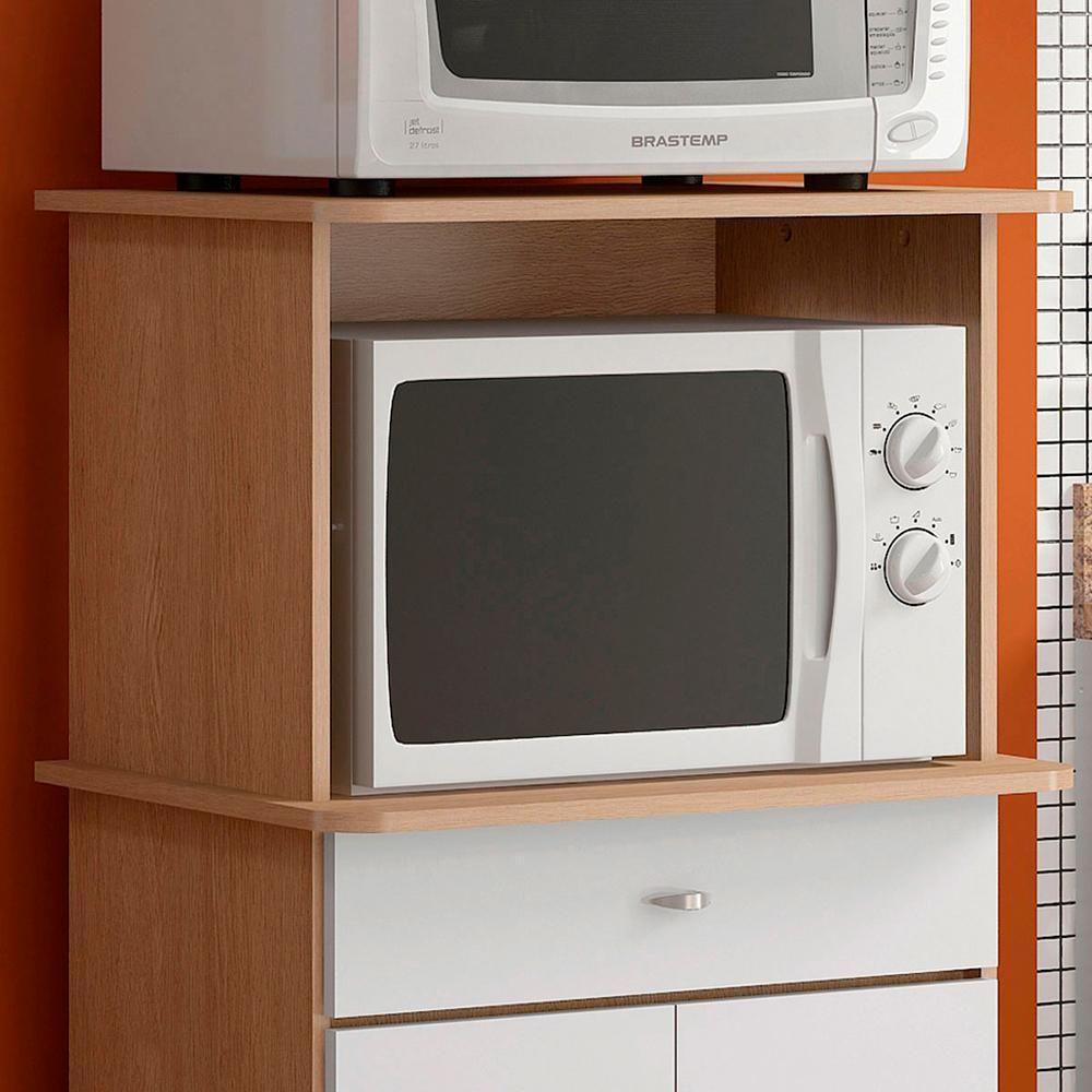 Balcao Multiuso 2 Fornos 2 Pt 1 Gv 68 Cm Ba30 Carvalho Branco Dtall Carvalho Branco - 2