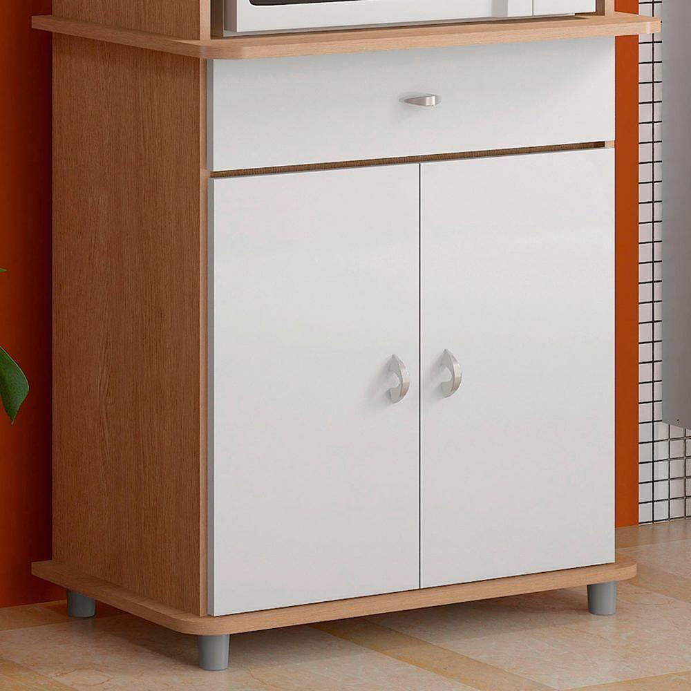 Balcao Multiuso 2 Fornos 2 Pt 1 Gv 68 Cm Ba30 Carvalho Branco Dtall Carvalho Branco - 6