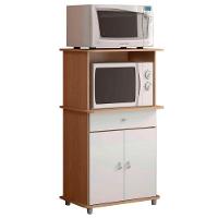 Balcao Multiuso 2 Fornos 2 Pt 1 Gv 68 Cm Ba30 Carvalho Branco Dtall Carvalho Branco - 1