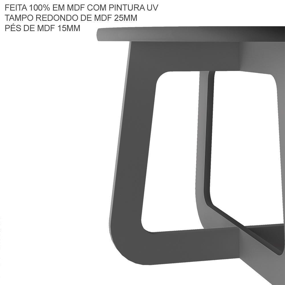 Mesa De Centro Para Sala De Estar 59 Cm 4439 Grafite Arly Grafite - 3