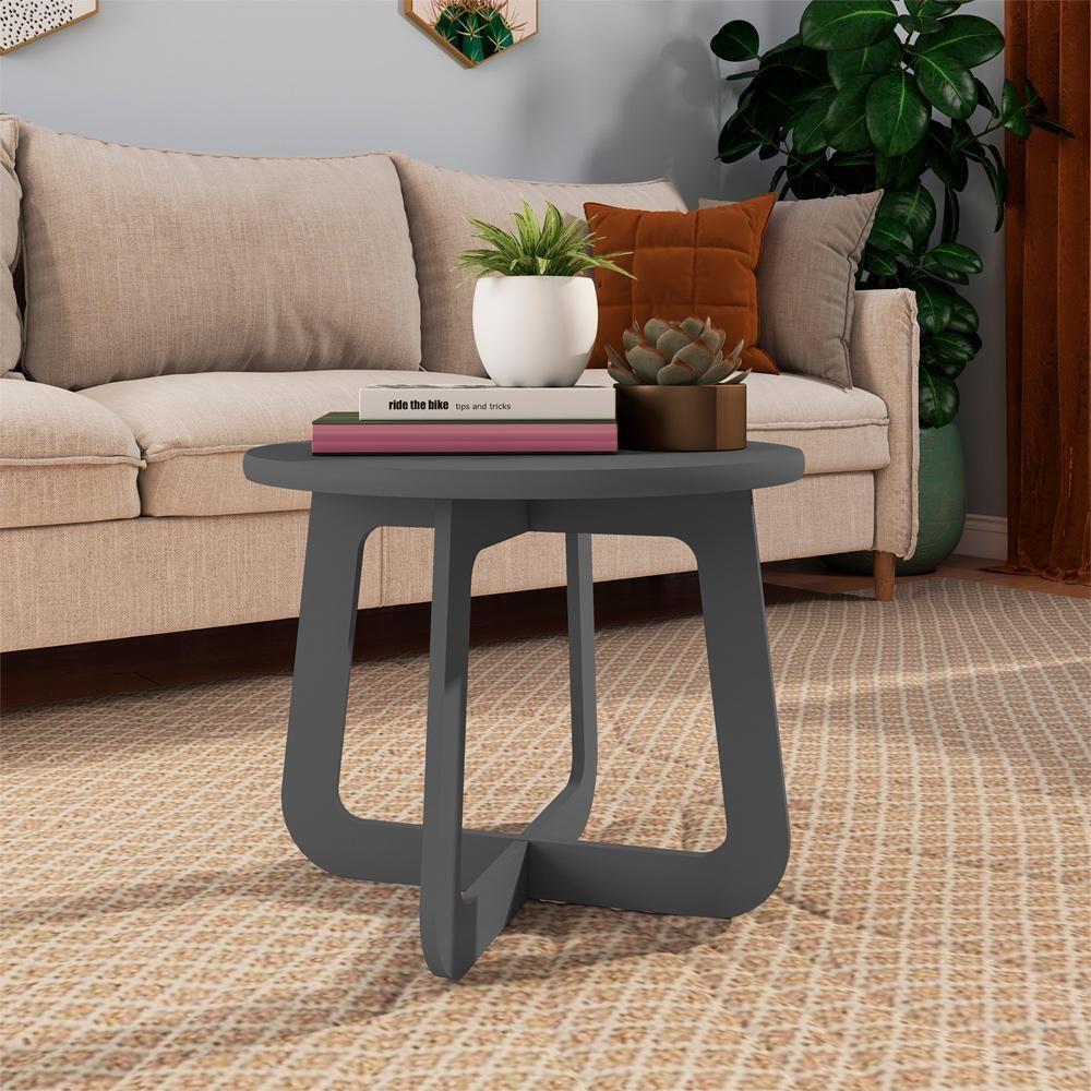 Mesa De Centro Para Sala De Estar 59 Cm 4439 Grafite Arly Grafite - 7