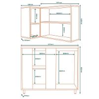 Armario E Balcao Canto 98 Cm Glor Abgl03 Branco Neve Mxm - 3