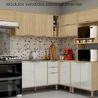 Armario E Balcao Canto 98 Cm Glor Abgl03 Castanho Off White Mxm - 5