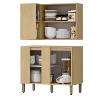 Armario E Balcao Canto 98 Cm Glor Abgl03 Castanho Off White Mxm - 6