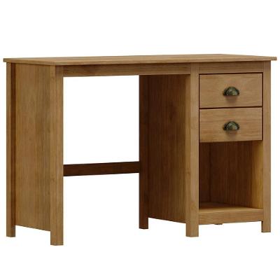 Mesa Escrivaninha Retangular Modelo 9138 Outros 2 Gavetas Madeira Maciça 110 cm Amadeirado