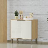 Balcao Com Tampo 80 Cm 2 Pt Glor Bgl01 Castanho Off White Mxm - 6