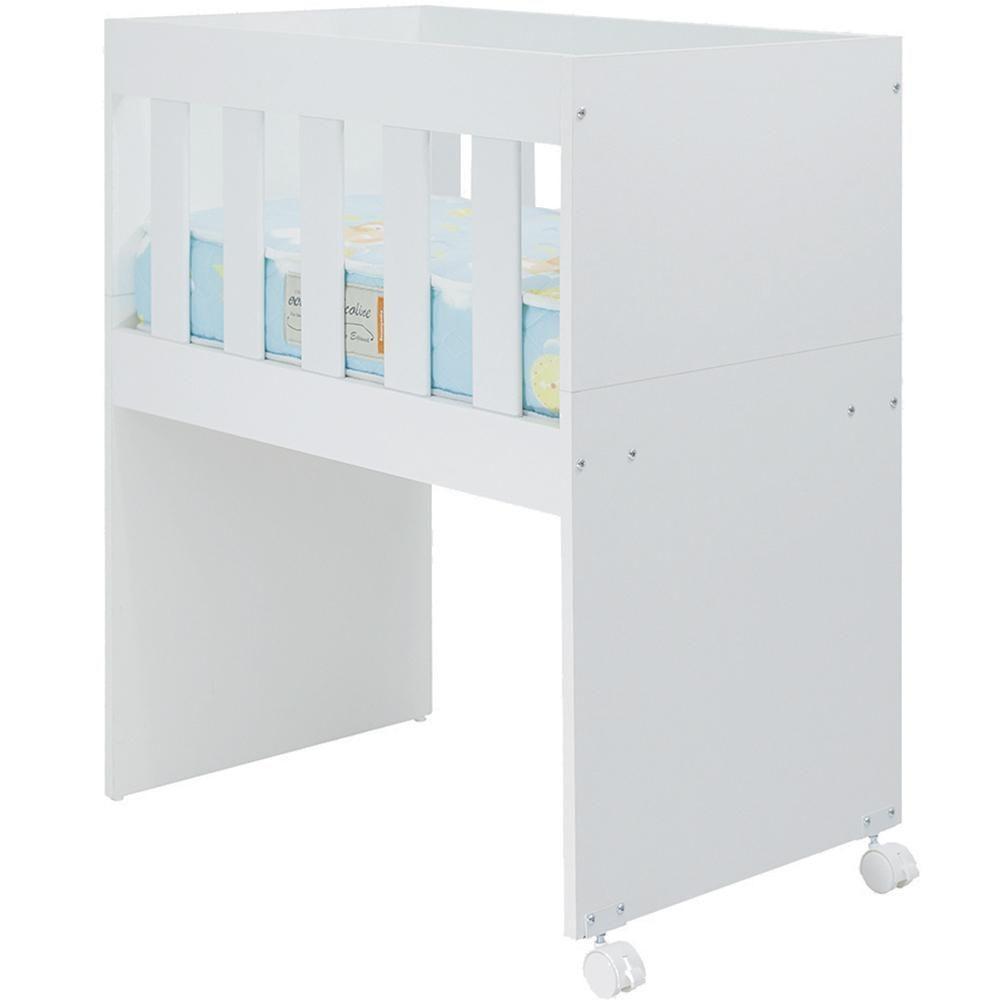 Mini Berço Moises Com Colchao E Rodizios Bbi54 Branco Dtall - 1