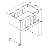 Mini Berço Moises Com Colchao E Rodizios Bbi54 Branco Dtall - 5