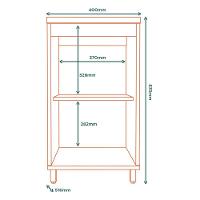 Balcao Com Tampo 40 Cm Mdp 1 Pt Vera Bve02 Marrocos Off White Mxm - 3