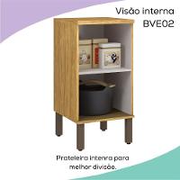 Balcao Com Tampo 40 Cm Mdp 1 Pt Vera Bve02 Marrocos Off White Mxm - 5