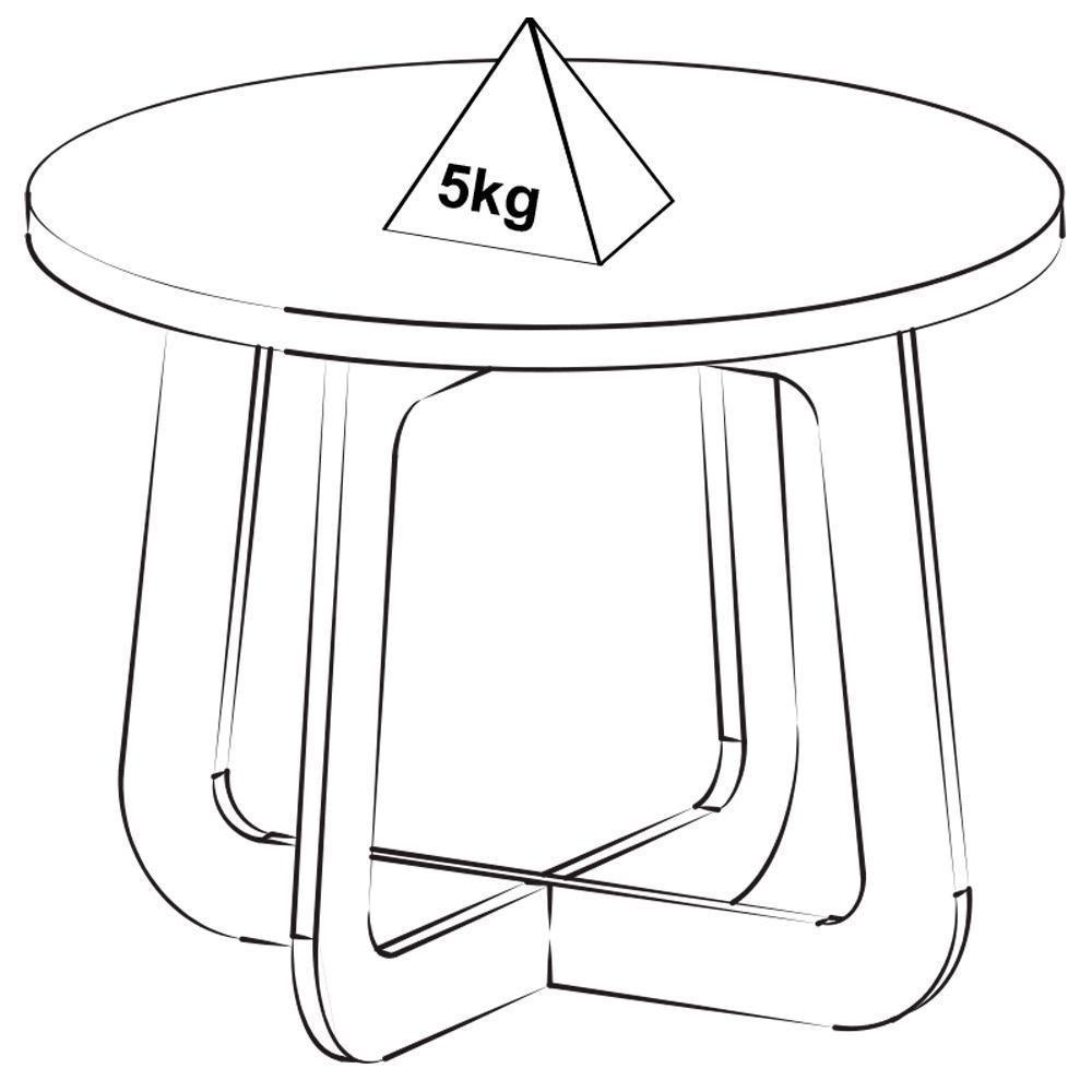 Mesa De Centro Para Sala De Estar 59 Cm 4670 Cinamomo Arly Cinamomo - 4