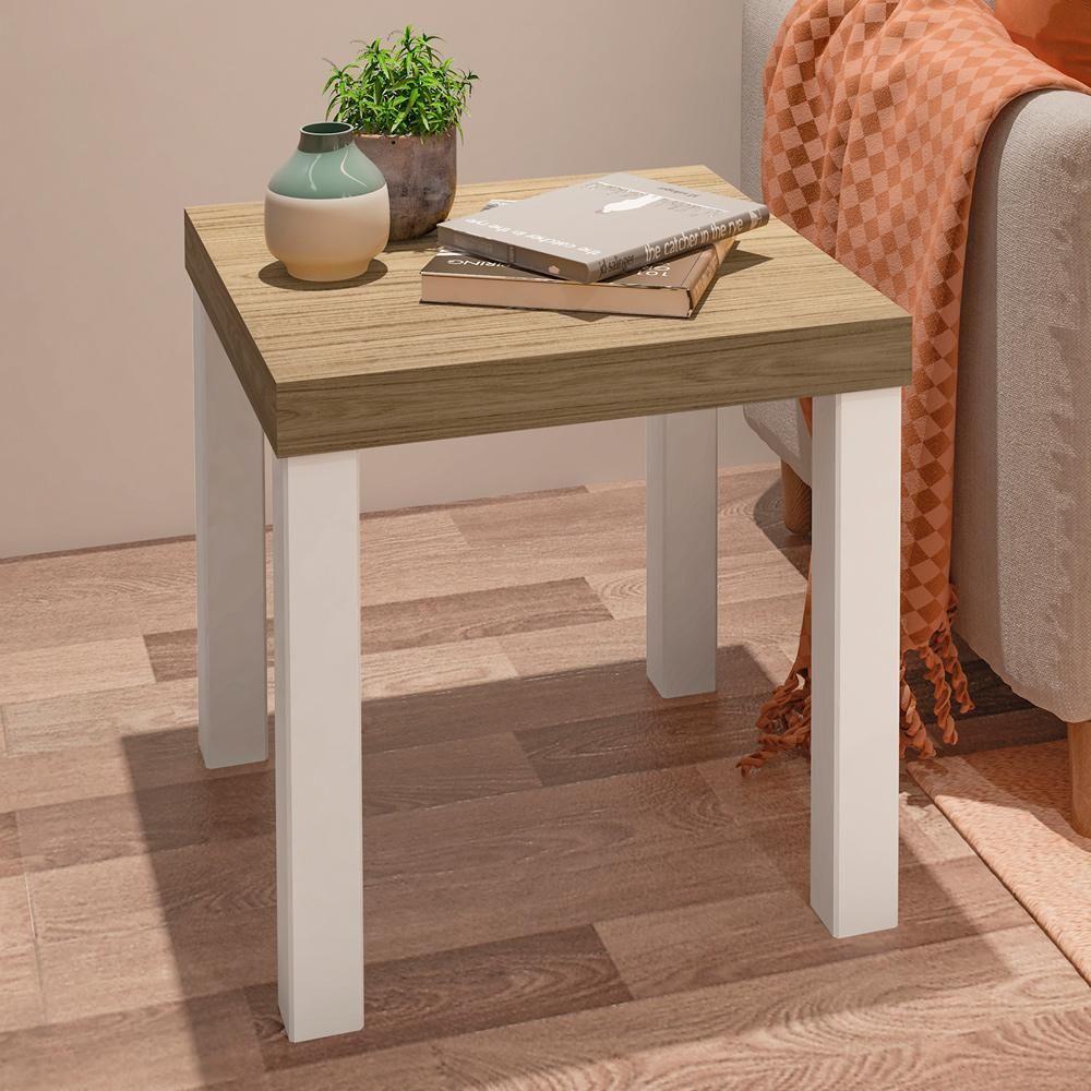 Mesa De Apoio Para Sala 45 Cm 4566 Carvalho Off White Arly Carvalho Off White - 3