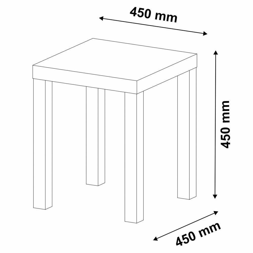 Mesa De Apoio Para Sala 45 Cm 4566 Carvalho Off White Arly Carvalho Off White - 4