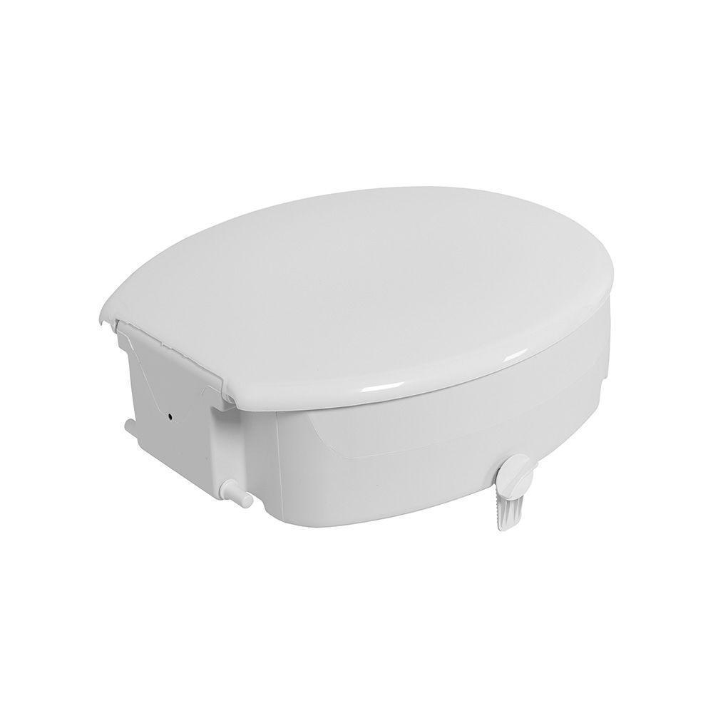 Assento Sanitário Elevado Astra Tae13t-t Com Tampa E Trava 13cm Anatômico Branco - 1