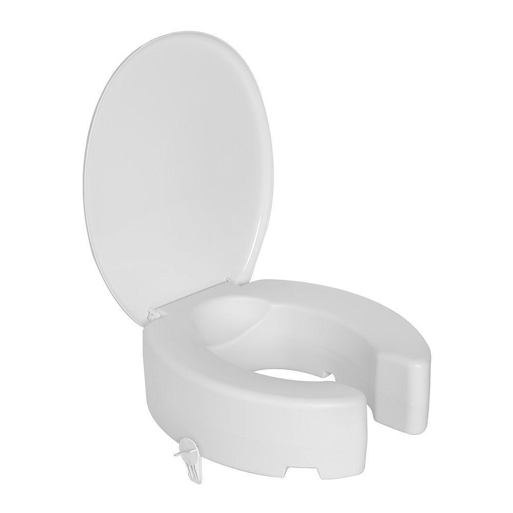 Assento Sanitário Elevado Astra Tae13t-t Com Tampa E Trava 13cm Anatômico Branco - 2