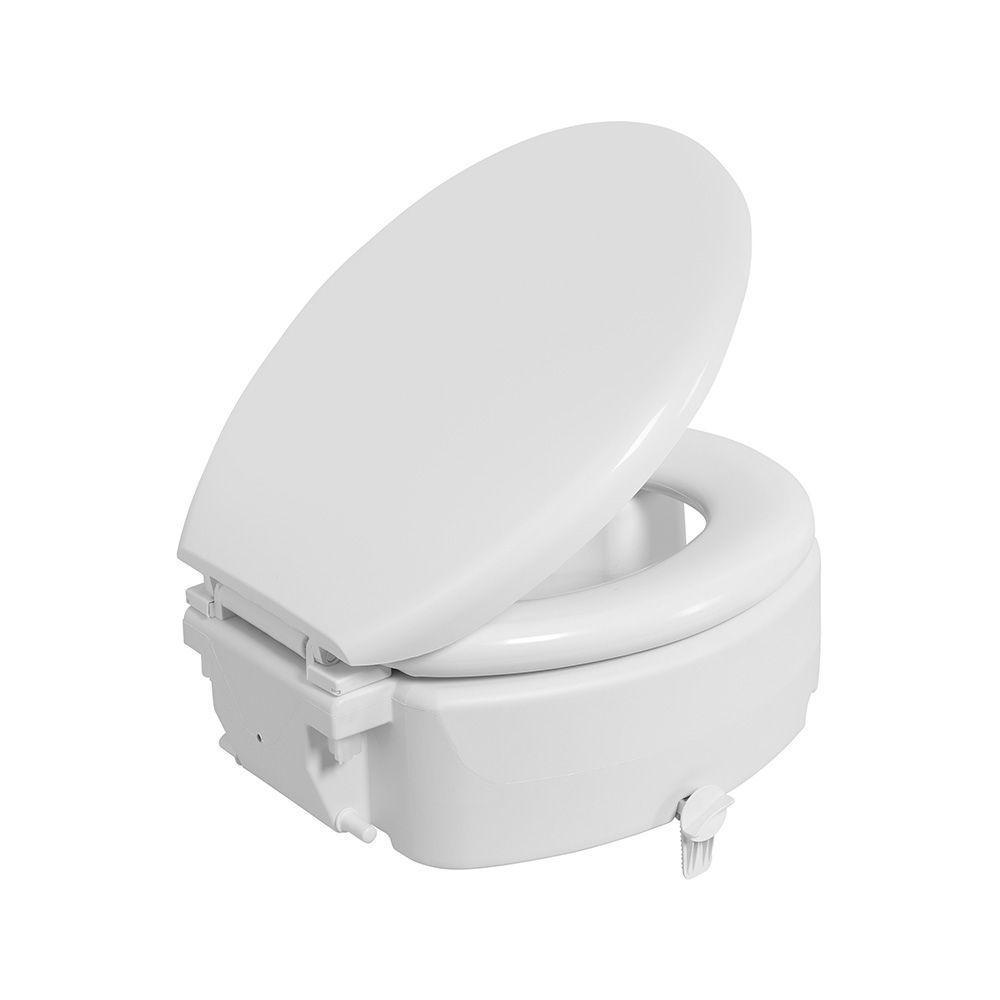 Assento Sanitário Elevado Astra Tae13t-k Com Tampa E Trava 16,5cm Almofadado Branco - 3