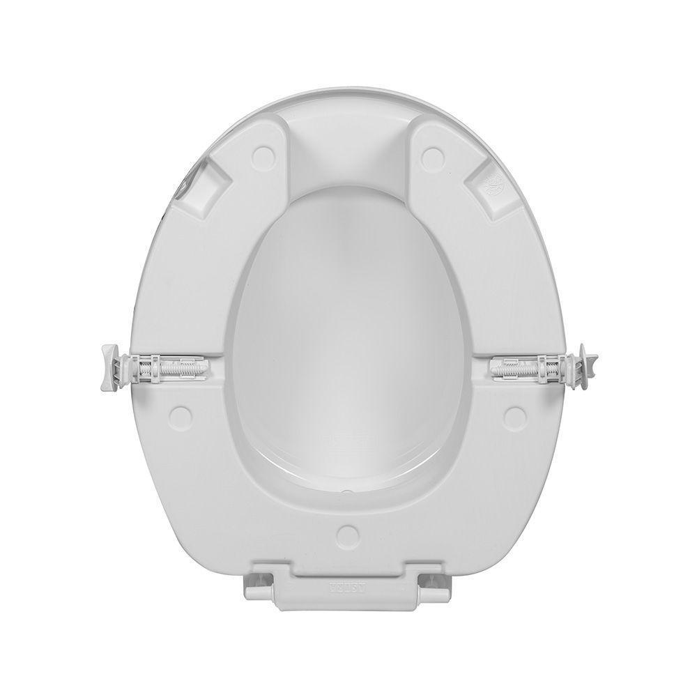 Assento Sanitário Elevado Astra Tae13t-k Com Tampa E Trava 16,5cm Almofadado Branco - 5
