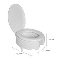 Assento Sanitário Elevado Astra Tae13t-k Com Tampa E Trava 16,5cm Almofadado Branco - 6