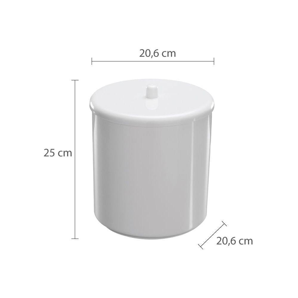 Lixeira Astra Ct3 6l Redonda Branco - 2