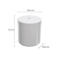 Lixeira Astra Ct3 6l Redonda Branco - 2