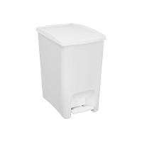 Lixeira Astra Lpda10 Com Pedal Dupla Abertura 10l Retangular Branco - 1