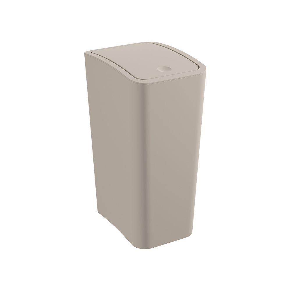 Lixeira Astra Ltc2 Com Tampa Click 8l Retangular Argila - 1