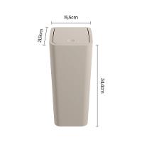 Lixeira Astra Ltc2 Com Tampa Click 8l Retangular Argila - 4