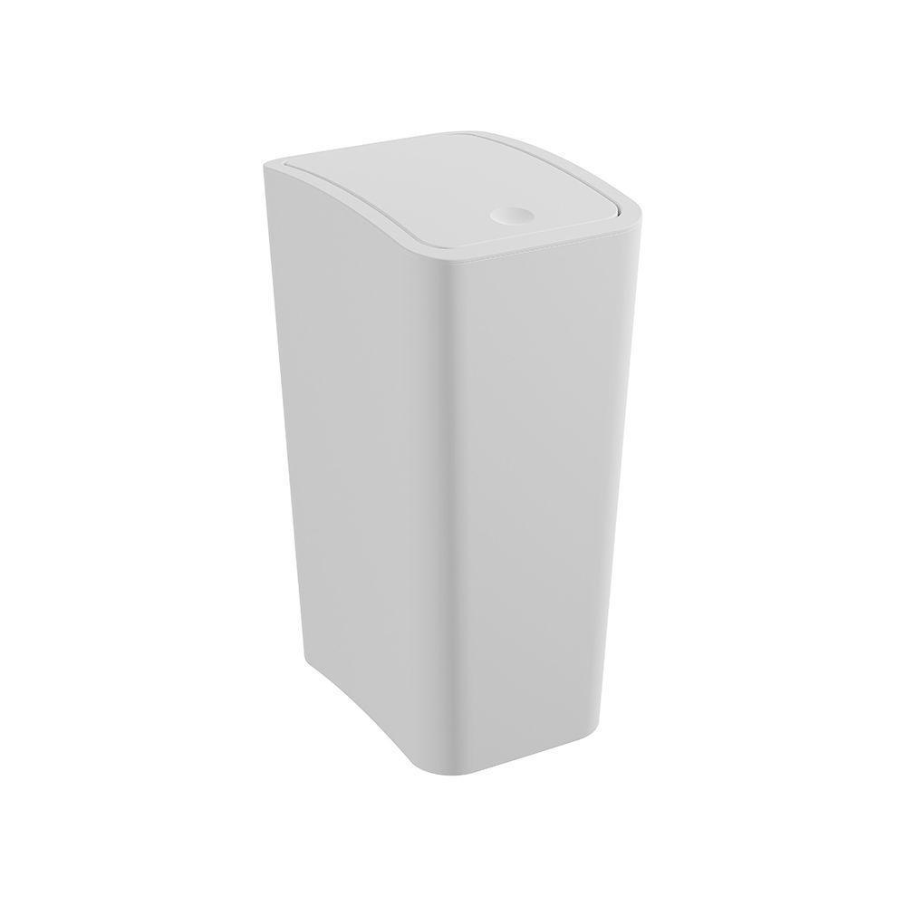 Lixeira Astra Ltc2 Com Tampa Click 8l Retangular Branco - 1
