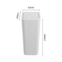 Lixeira Astra Ltc2 Com Tampa Click 8l Retangular Branco - 4