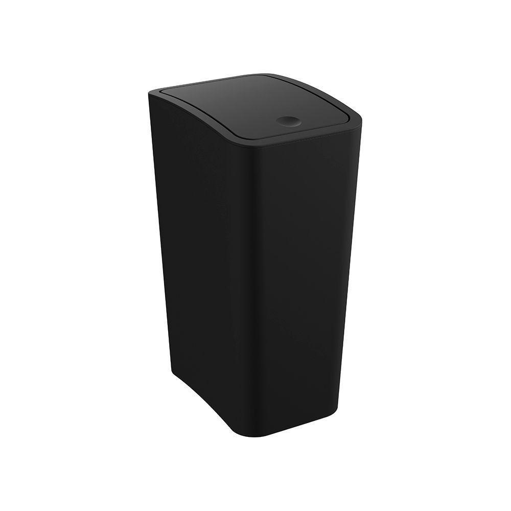 Lixeira Astra Ltc2 Com Tampa Click 8l Retangular Preto - 1