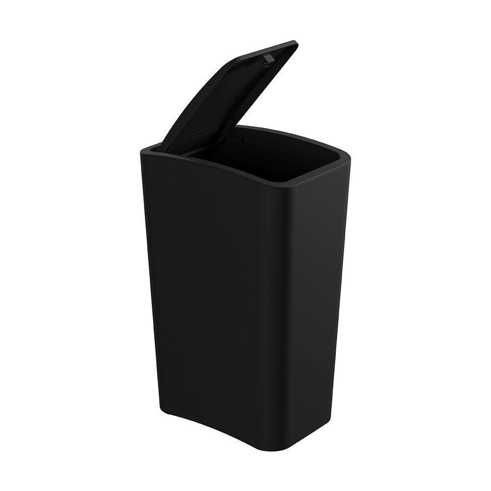 Lixeira Astra Ltc2 Com Tampa Click 8l Retangular Preto - 3