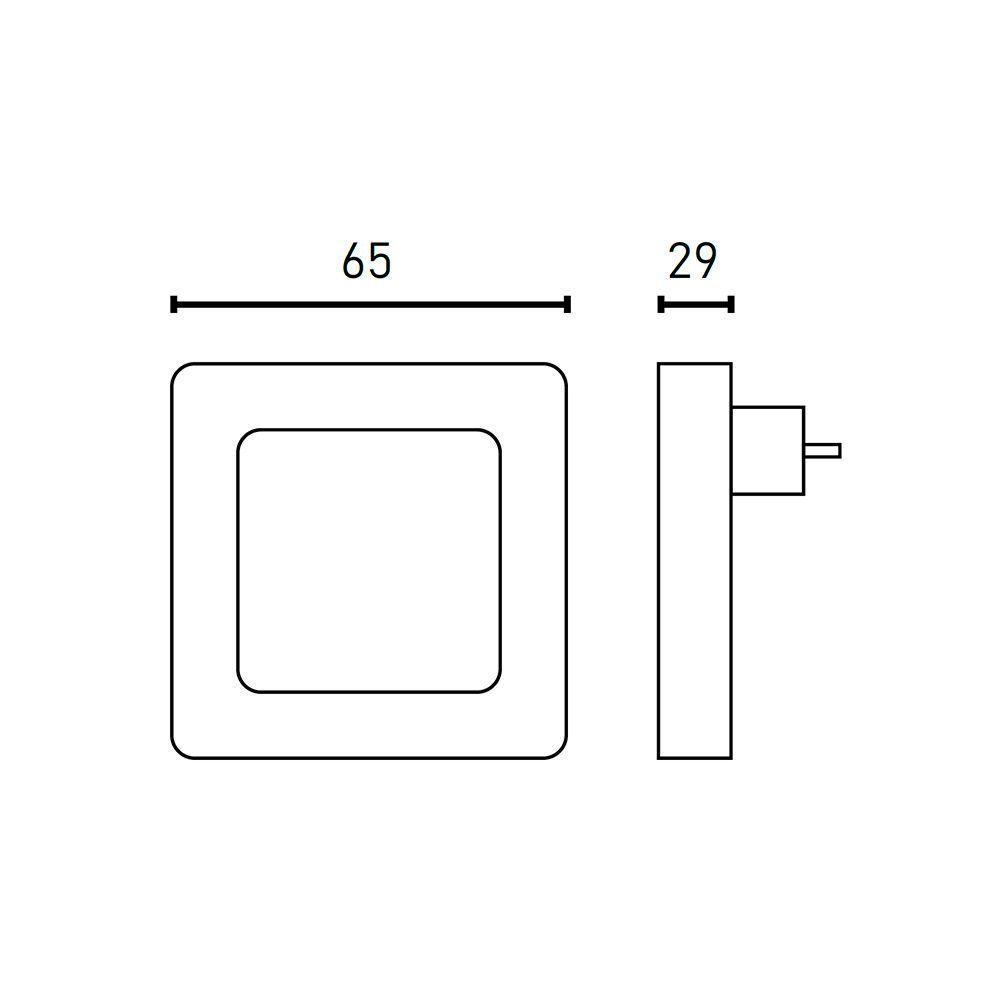 Luz Noturna Blumenau Led Quadrada Lisa Bivolt Branco - 3