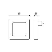 Luz Noturna Blumenau Led Quadrada Lisa Bivolt Branco - 3