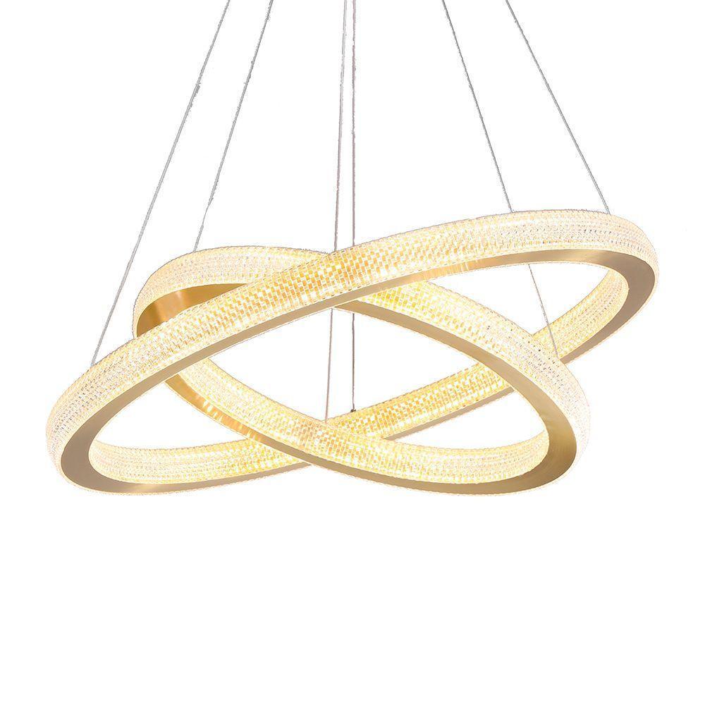 Lustre Pendente Skylight Saturno Dourado 3056 Led Bivolt Dourado - 1