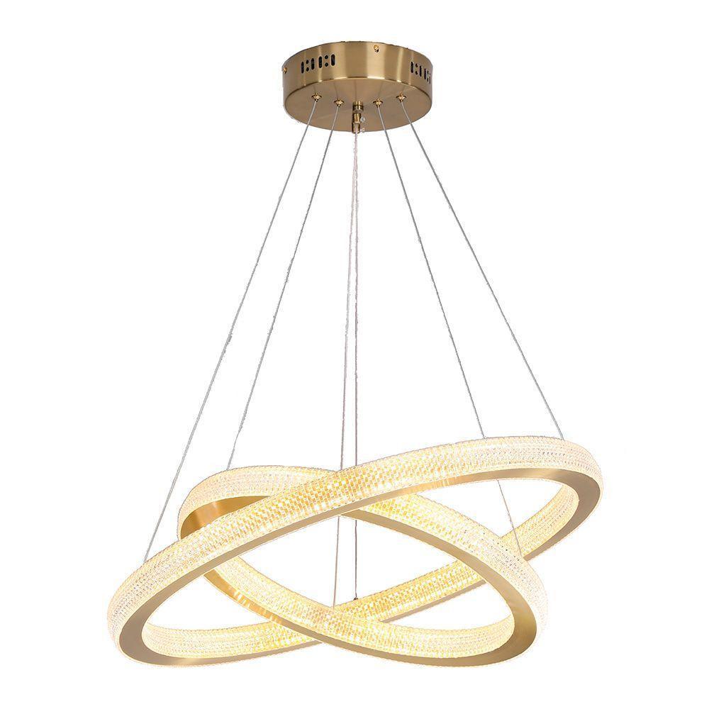 Lustre Pendente Skylight Saturno Dourado 3056 Led Bivolt Dourado - 3