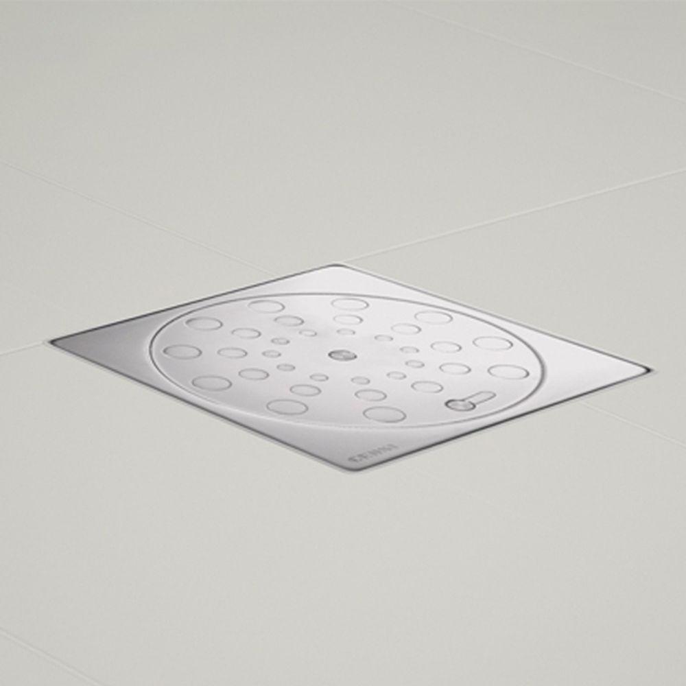 Grelha Ralo De Aço Inox Quadrada 100mm Com Fecho Censi - 2