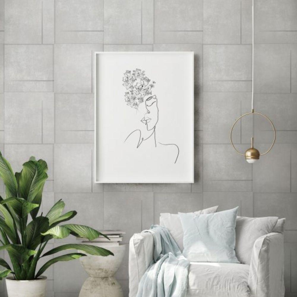 Papel De Parede Santorini Geométrico Cinza Sn161 - 1