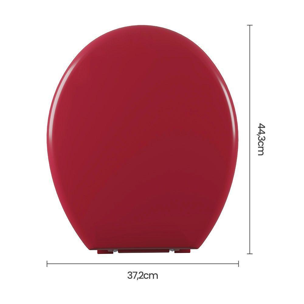 Assento Sanitário Plástico Astra Tpk-as Almofadado Bordô - 6