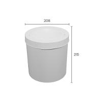 Lixeira Astra Ct10 6l Redonda Com Tampa Basculante Branco - 3