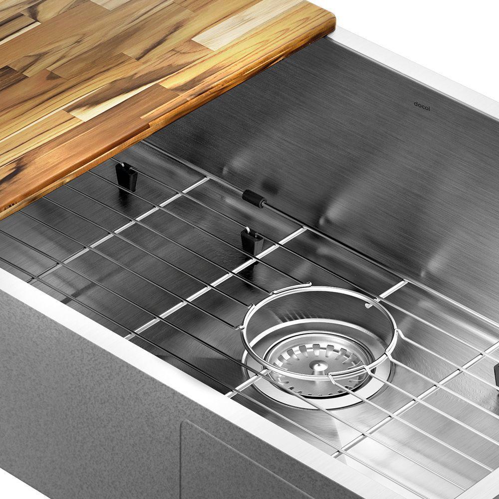 Cuba Docol Bistrô 70x40 90021166016 Inox Escovado Com Acessórios E Lixeira - 3