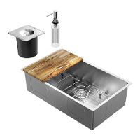 Cuba Docol Bistrô 70x40 90021166016 Inox Escovado Com Acessórios E Lixeira - 1