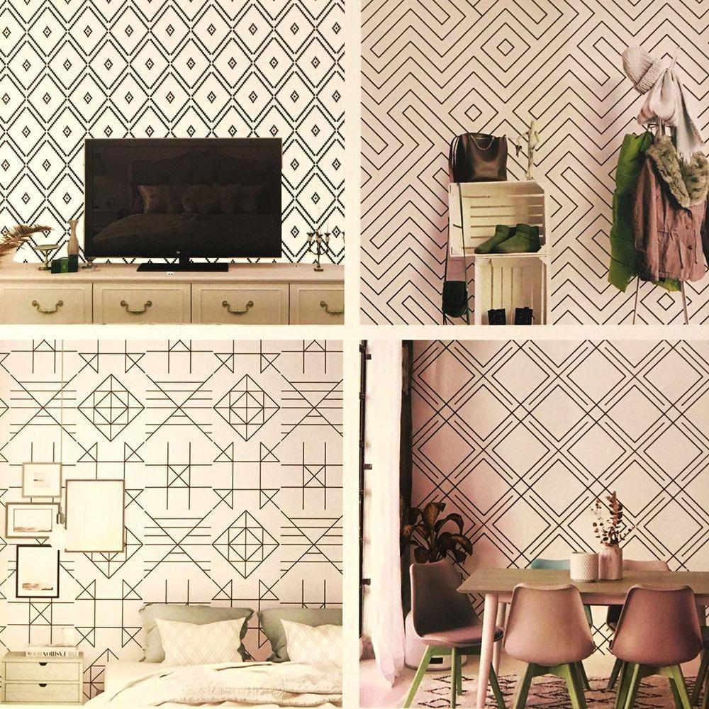 Papel De Parede Line Art Geometria Mt779008 - Rolo 10m X 0,53m - 1