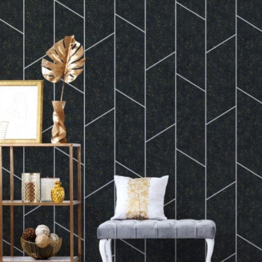 Papel De Parede Santorini Geométrico Branco Sn69 - 1